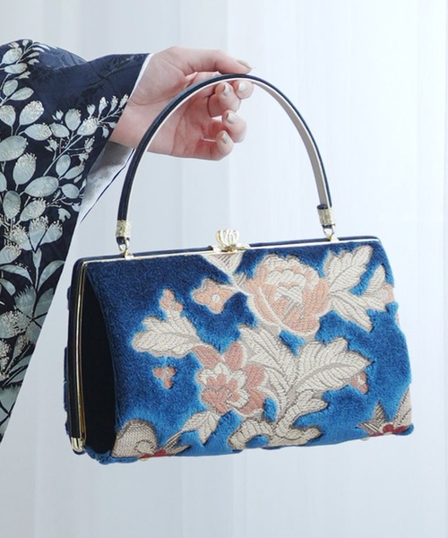 utatane 草履バッグセット ニコアンティーク ターコイズ・ピオニー