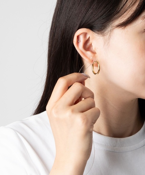 【TOMWOOD】　 クラシックフープ ミディアム ゴールドピアス TOM WOOD（トムウッド） ピアス TOM WOOD Classic Hoops Medium Gold