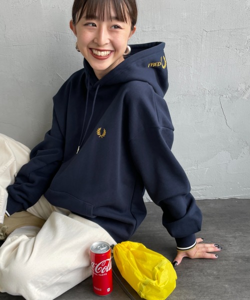 パーカー 「WEB先行予約」「FRED PERRY/フレッドペリー」 別注 フードロゴ刺繍スウェットパーカー レディース メンズ FRED PERRY パーカー 「WEB先行予約」「FRED PERRY/フレッド