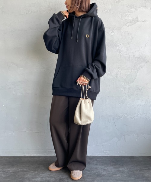 パーカー 「WEB先行予約」「FRED PERRY/フレッドペリー」 別注 フードロゴ刺繍スウェットパーカー レディース メンズ FRED PERRY パーカー 「WEB先行予約」「FRED PERRY/フレッド