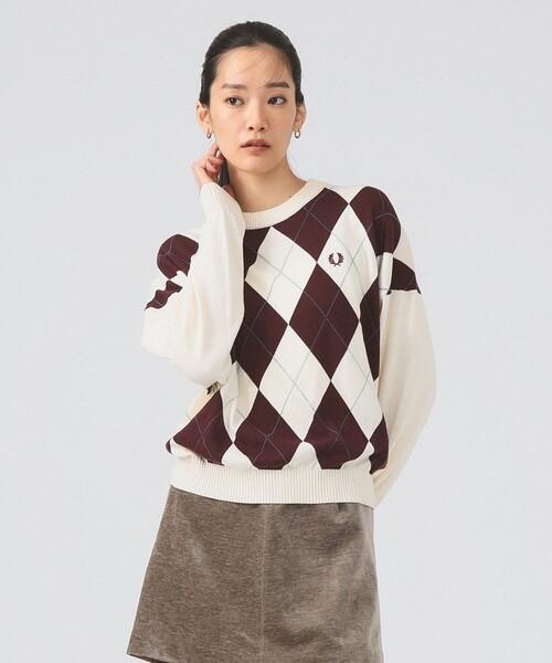 ニット セーター 「別注」FRED PERRY / ARGYLE JUMPER レディース