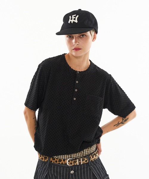 WISH FOR EVER tシャツ ASSORT DRAW CODE PILE HENRY NECK