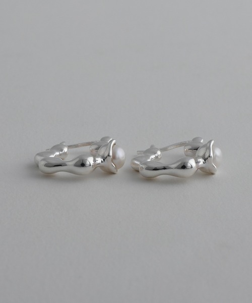 whoseA（フーシー） パール フープ ピアス 「silver925」Pearl