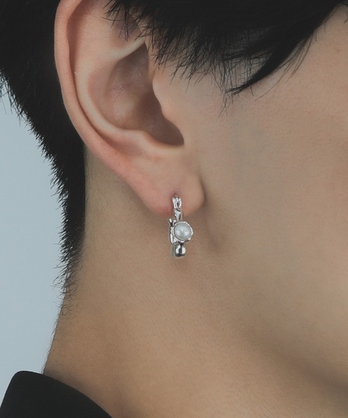 whoseA（フーシー） パール フープ ピアス 「silver925」Pearl
