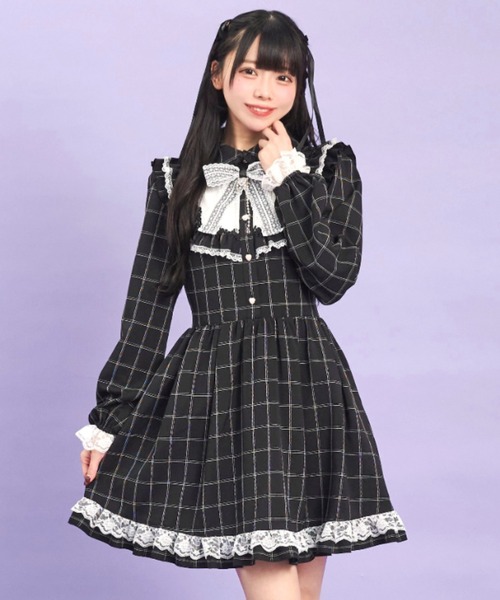 Secret Honey ワンピース バラレースフリルヨークワンピース