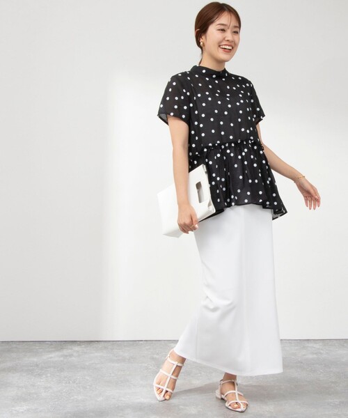 「NOLLEY'S」 半袖ブラウス FREE ベージュ系その他3 レディース_画像4