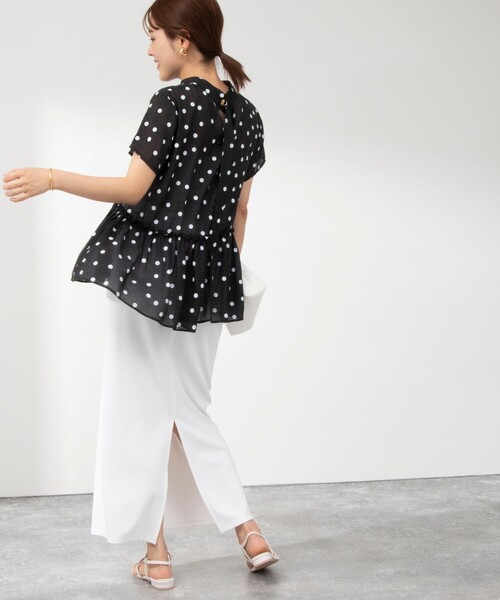 「NOLLEY'S」 半袖ブラウス FREE ベージュ系その他3 レディース_画像5