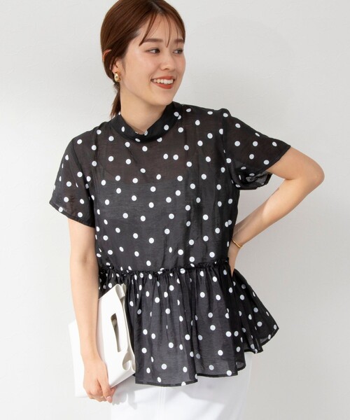 「NOLLEY'S」 半袖ブラウス FREE ベージュ系その他3 レディース_画像6