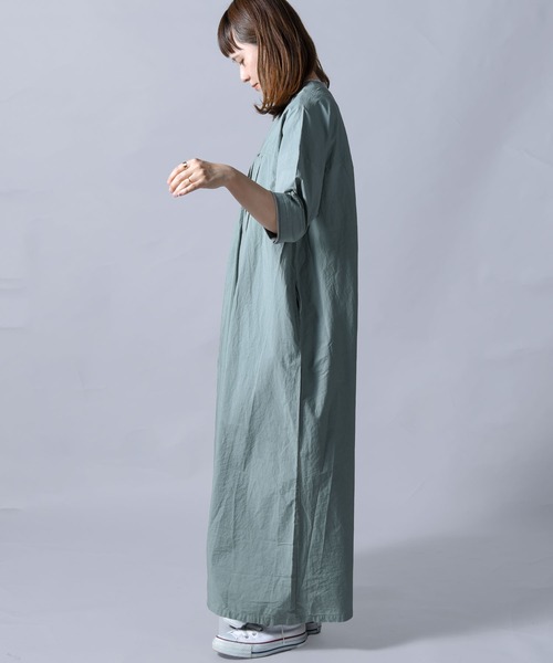 「folka」 「mn」半袖ワンピース ONE SIZE サックスブルー レディース_画像2