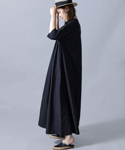 「folka」 「mn」半袖ワンピース ONE SIZE サックスブルー レディース_画像3