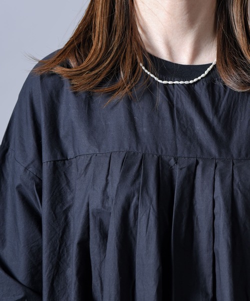 「folka」 「mn」半袖ワンピース ONE SIZE サックスブルー レディース_画像7