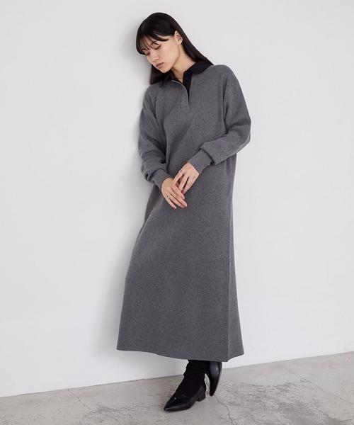 forksy.（フォルクシー） ワンピース 夏 「forksy.」バイカラー衿付き