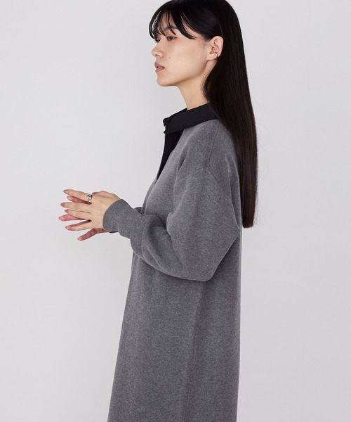 forksy.（フォルクシー） ワンピース 夏 「forksy.」バイカラー衿付き