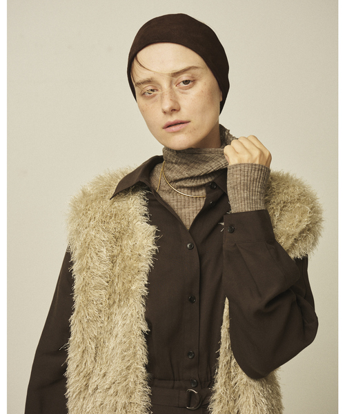 Rouge vif（ルージュ ヴィフ） ベスト ジレ フェザーニットジレベスト