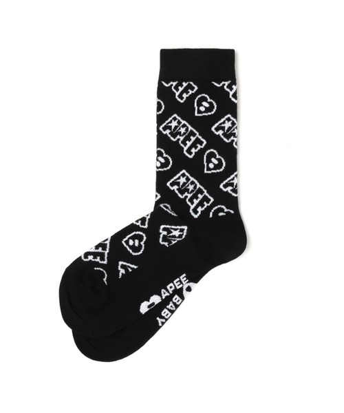 A BATHING APE（アベイシングエイプ） 靴下 JACQUARD GRAPHIC SOCKS #1