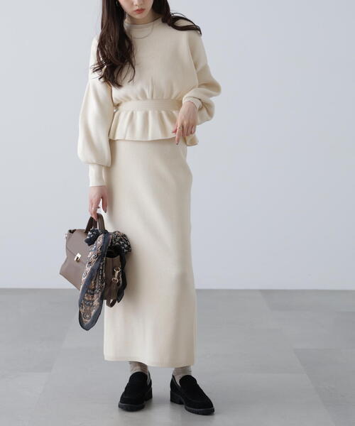 FREE'S MART（フリーズマート） ワンピース ペプラムニット