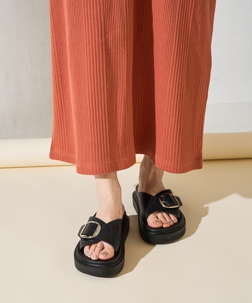 「FREAK'S STORE」 フラットサンダル 23.5cm ブラック レディース_画像3