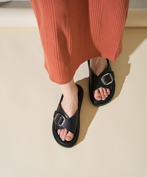 「FREAK'S STORE」 フラットサンダル 23.5cm ブラック レディース_画像4