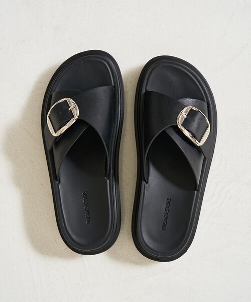 「FREAK'S STORE」 フラットサンダル 23.5cm ブラック レディース_画像8