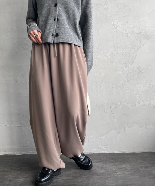 mizuiroind（ミズイロインド） パンツ ドローストリング ヘムパンツ