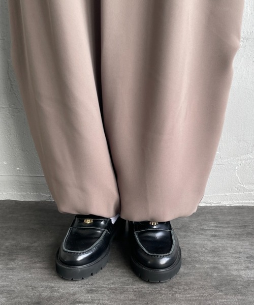 mizuiroind（ミズイロインド） パンツ ドローストリング ヘムパンツ