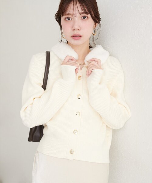 ブラウンファー付きカーディガン・ドレスセット ブラウンファー付きカーディガン・ドレスセット B9819105 最新