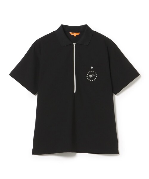 美品 BEAMS GOLF ビームスゴルフ ハーフジップ ポロシャツ 半袖 M BEAMS GOLF（ビームス ゴルフ） ポロシャツ 半袖 ORANGE LABEL