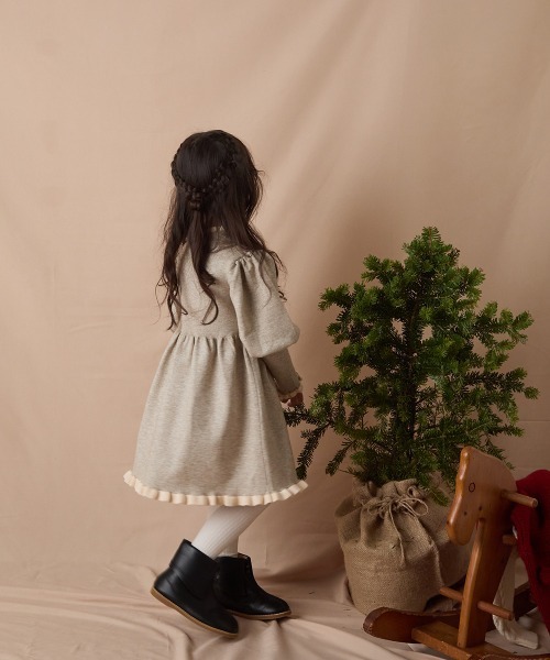 riziere（リジェール） ワンピース バイカラーフリルニットワンピース