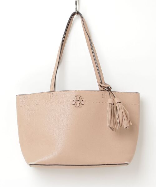トリーバーチ　ベージュ 合成皮革 トートバッグ 大容量 TORY BURCH（トリーバーチ） トートバッグ - ピンク レディース