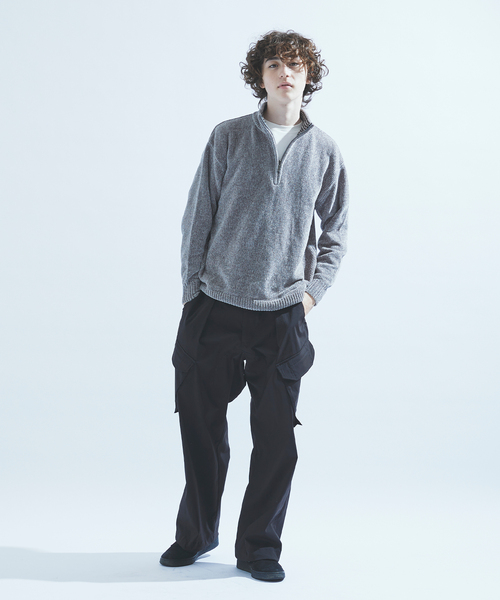 「417 EDIFICE」 長袖ニット MEDIUM ブルー メンズ_画像4