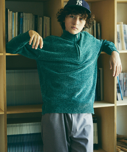 「417 EDIFICE」 長袖ニット MEDIUM ブルー メンズ_画像6