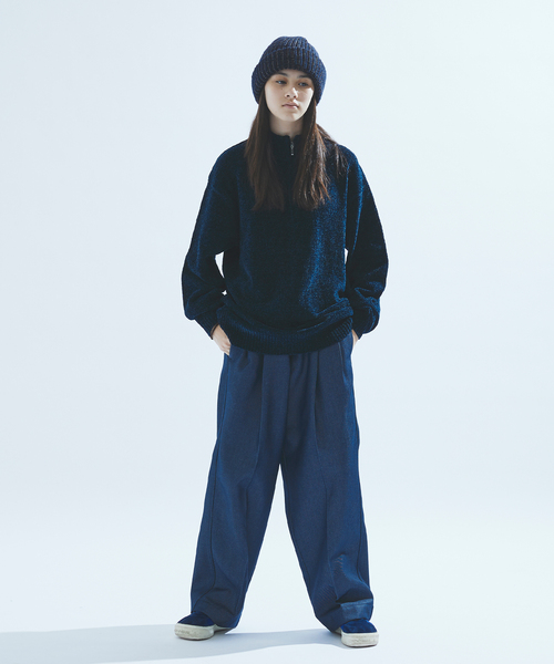 「417 EDIFICE」 長袖ニット MEDIUM ブルー メンズ_画像7