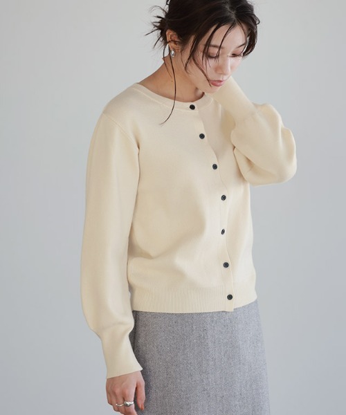 「Pierrot」 ニットカーディガン L アイボリー レディース_画像2