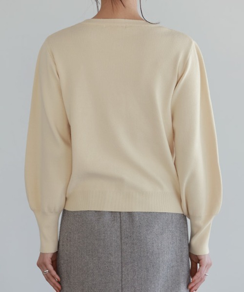 「Pierrot」 ニットカーディガン L アイボリー レディース_画像4