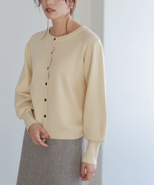 「Pierrot」 ニットカーディガン L アイボリー レディース_画像9