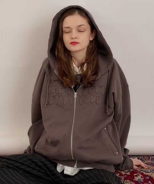 MUHET（ミュエータ） ジップアップパーカー MEDIUM ブラウン