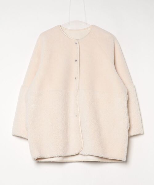 極美品✳︎BEAUTY&YOUTH ✳︎ノーカラージャケット Sサイズ✳︎オフホワイト BEAUTY＆YOUTH UNITED ARROWS ノーカラージャケット FREE オフホワイト