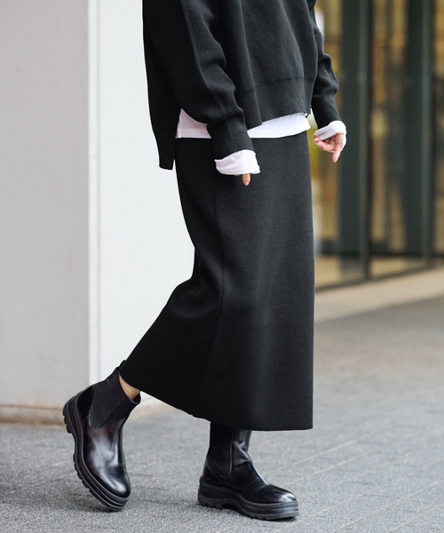 FRAMeWORKダブルジャガードプルオーバーダブルジャガードストレートスカート FRAMeWORK（フレームワーク） スカート 「追加」ダブルジャガード