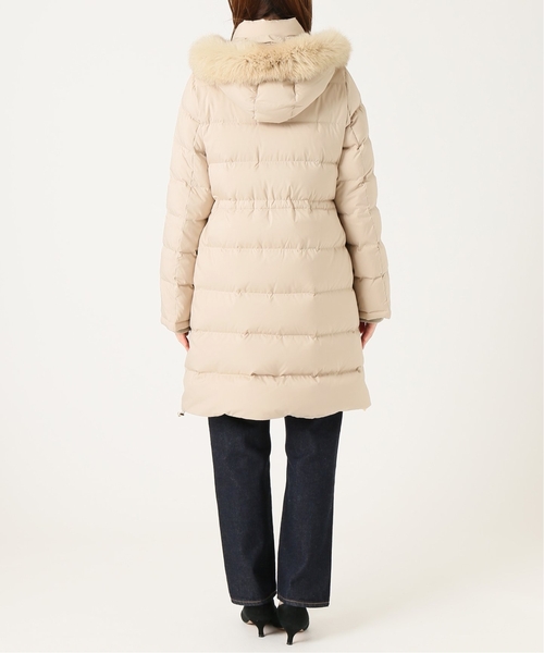 「IENA」 ダウンコート 36 ベージュ レディースの画像2