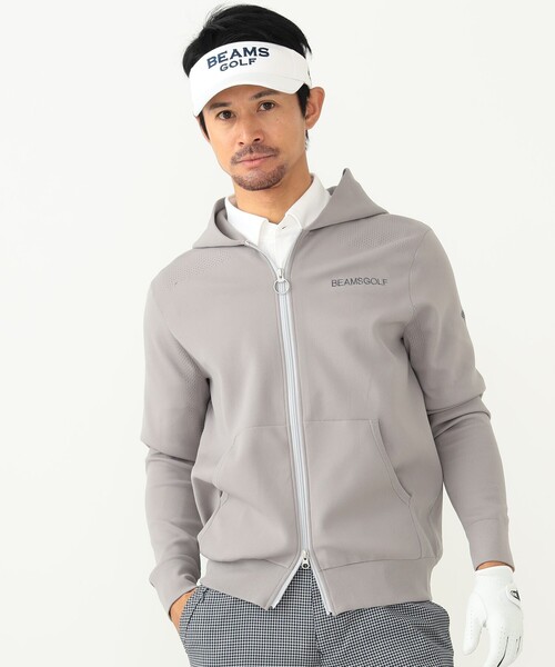 マルボンゴルフ×ビームスゴルフ　グレー ジップアップパーカー BEAMS GOLF（ビームス ゴルフ） ジップアップパーカー L グレー メンズ