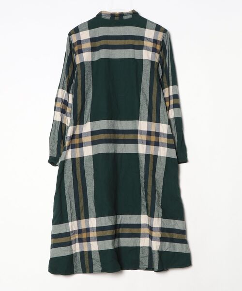 「BEAMS BOY」 シャツワンピース ONE SIZE グリーン レディース_画像2