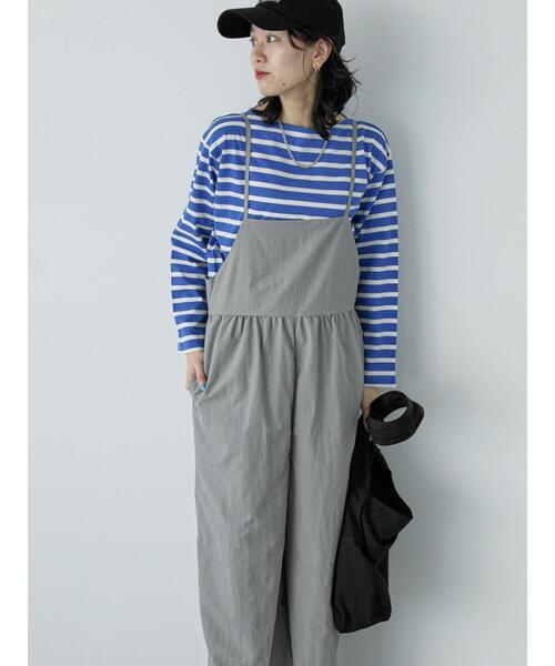 「Samansa Mos2 blue」 オーバーオール F カーキ レディース_画像4