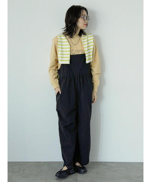 「Samansa Mos2 blue」 オーバーオール F カーキ レディース_画像9