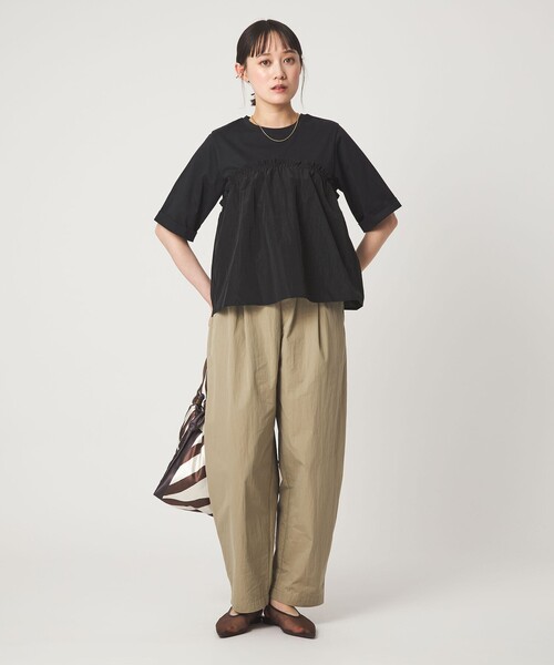 tシャツ タフタ ドッキング ビスチェ プルオーバー レディースの画像