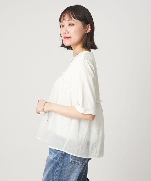 tシャツ タフタ ドッキング ビスチェ プルオーバー レディースの画像