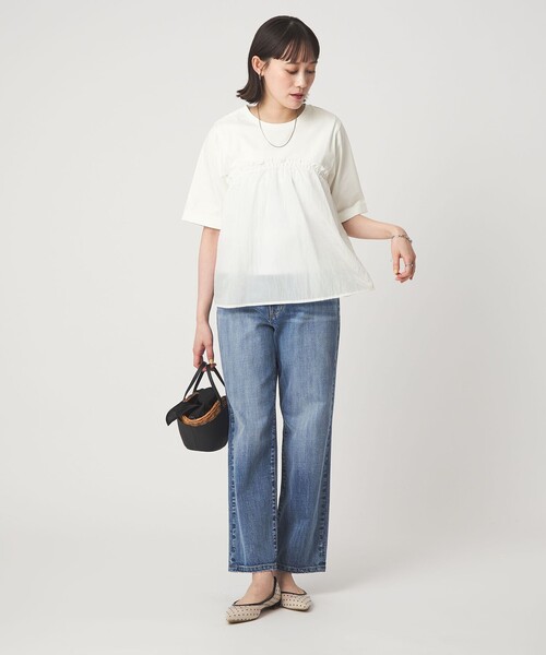 tシャツ タフタ ドッキング ビスチェ プルオーバー レディースの画像