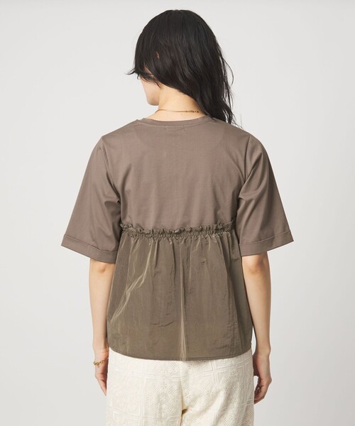 tシャツ タフタ ドッキング ビスチェ プルオーバー レディースの画像