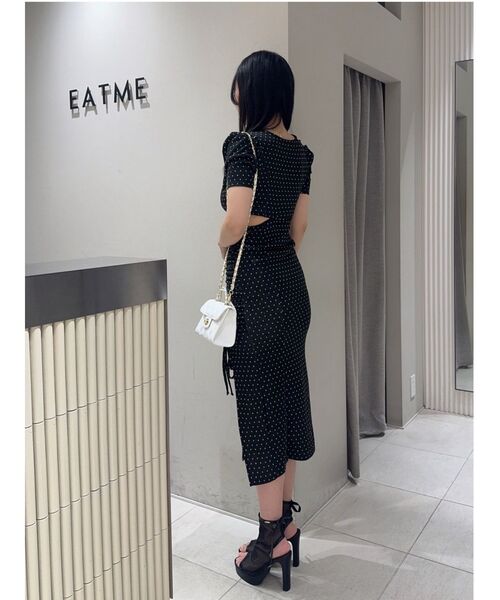 EATME（イートミー） ワンピース 半袖 デコルテリブワンピース