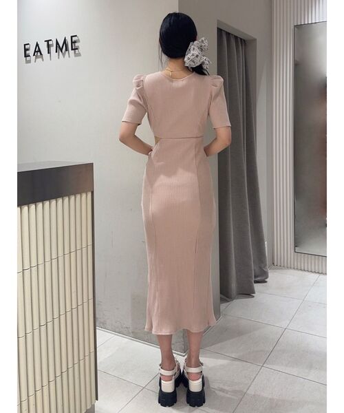 EATME（イートミー） ワンピース 半袖 デコルテリブワンピース