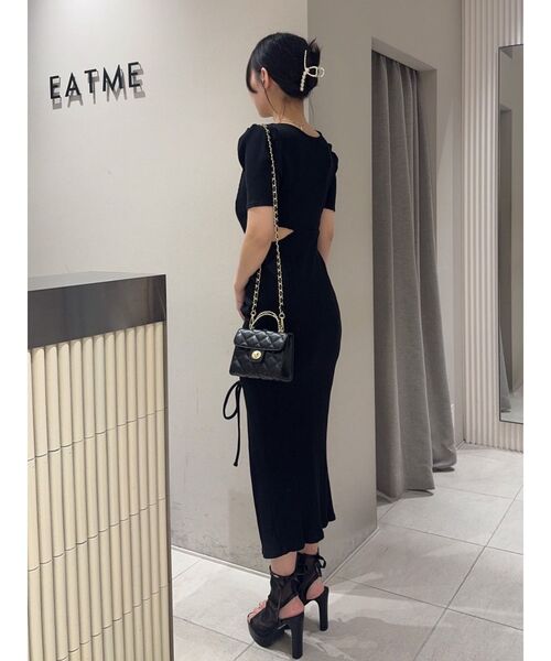 EATME（イートミー） ワンピース 半袖 デコルテリブワンピース